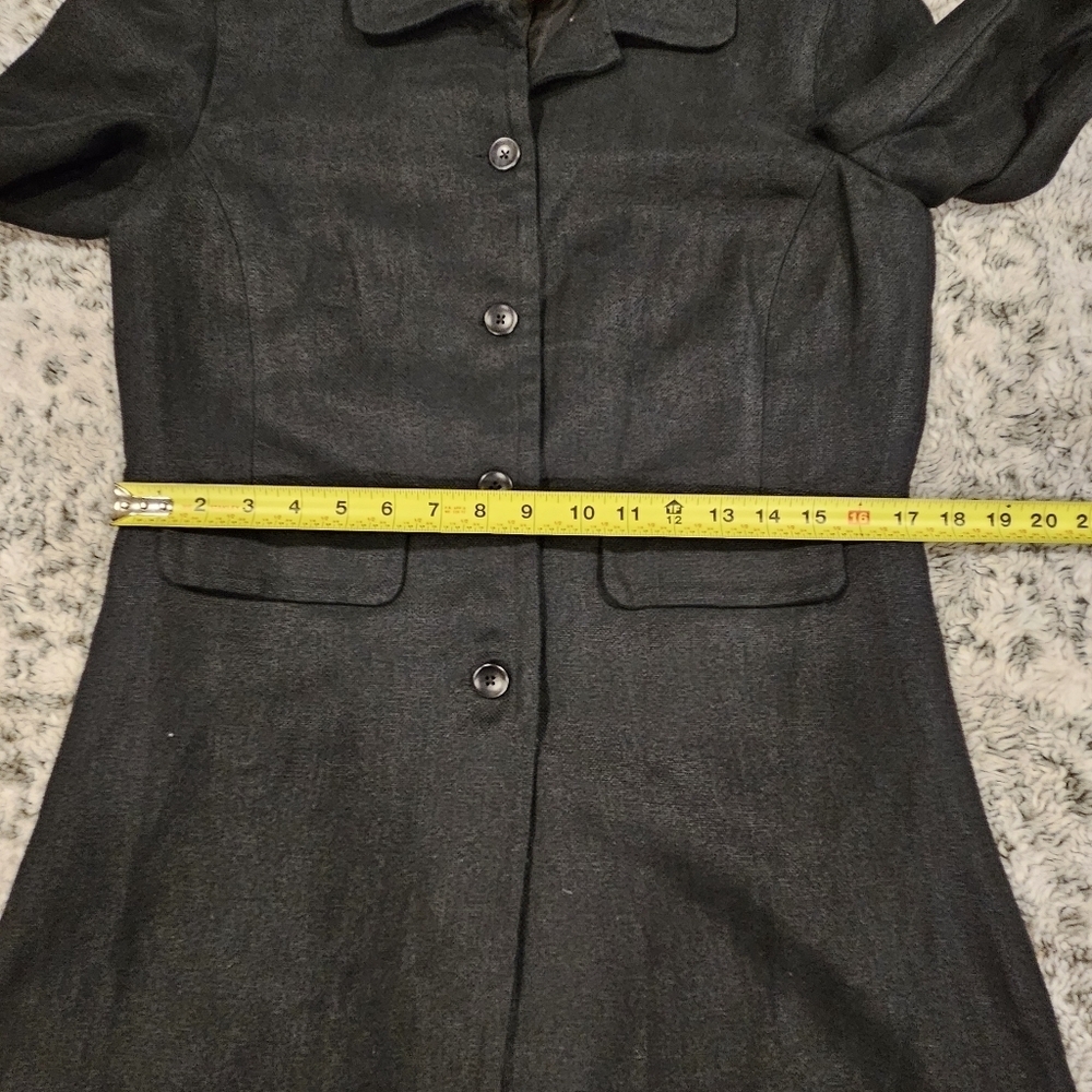Gap SZ 6 100% Linen Black Career Sheath Dress With Matching Jacket Blazer - Picture 7 of 15